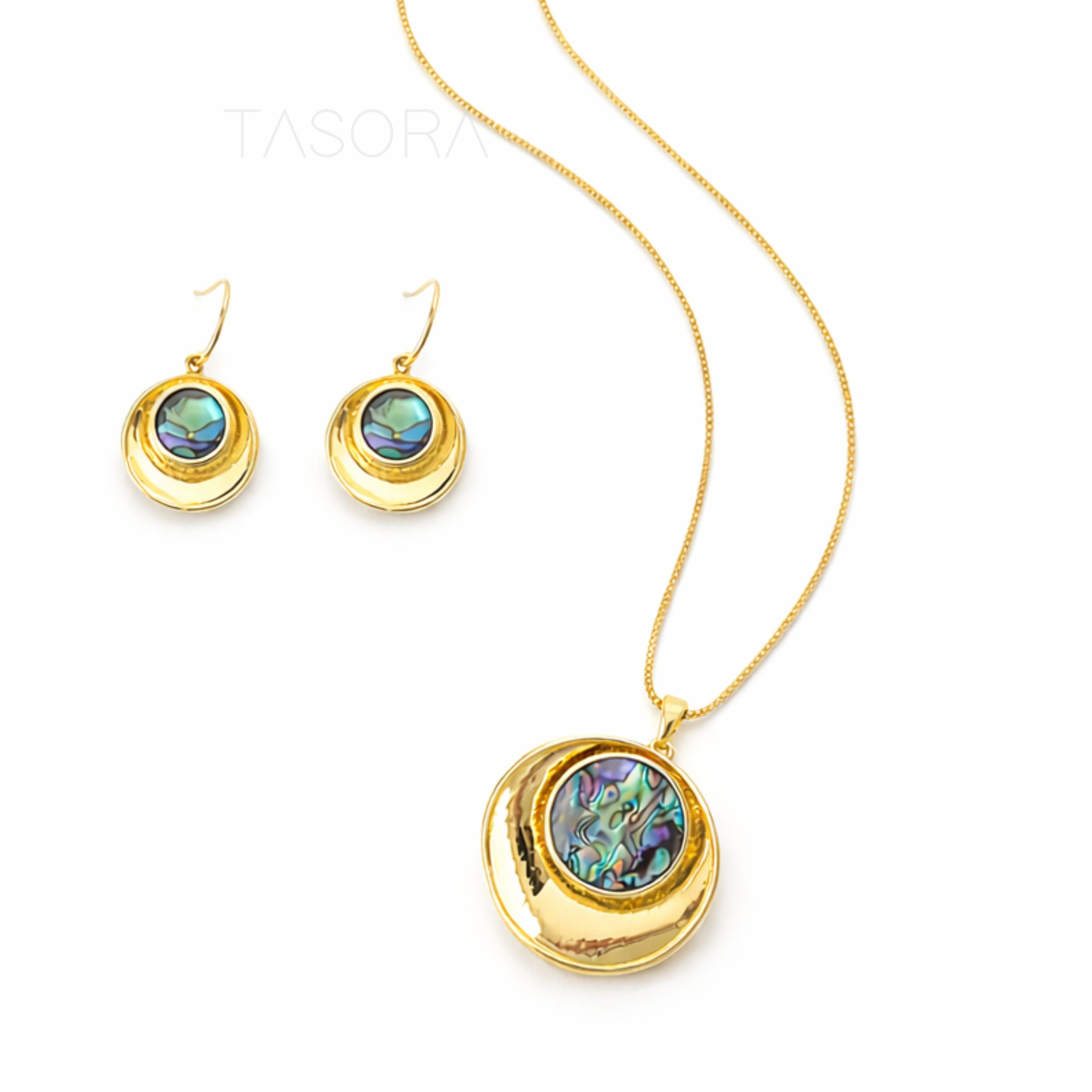 Coral Glow Necklace & Earrings Set