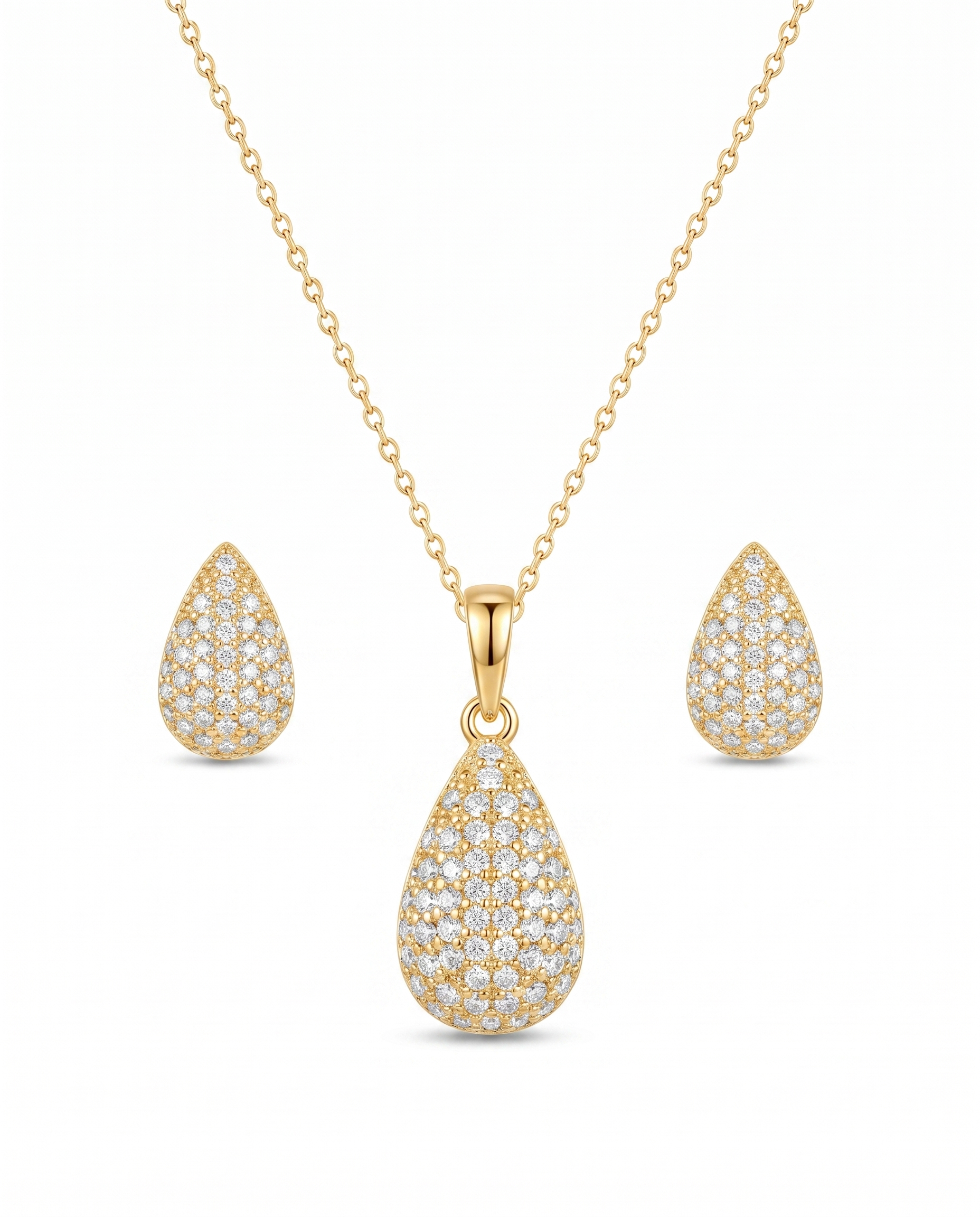 Gilded Dew Necklace & Earrings Set