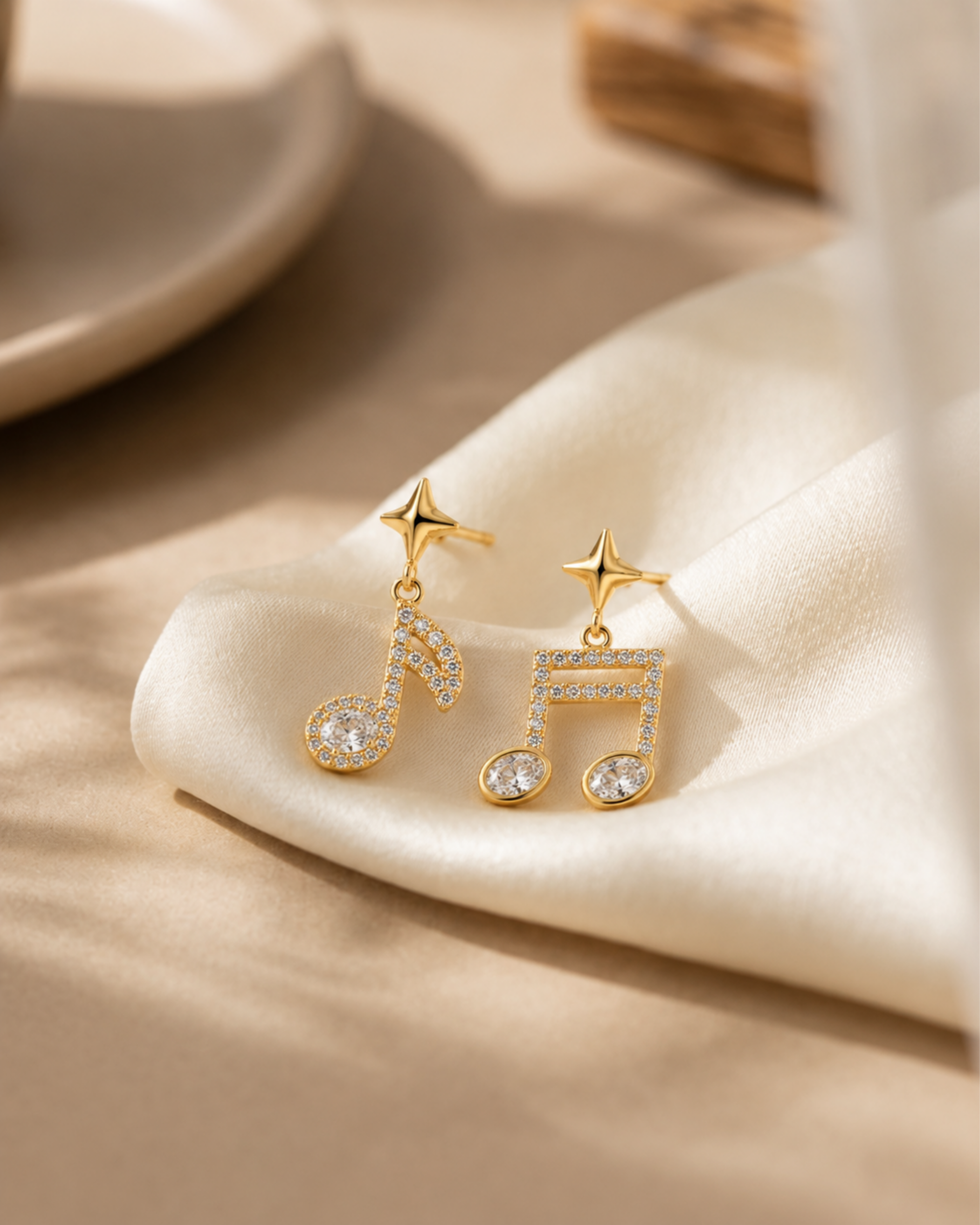 Melodia Note Earrings