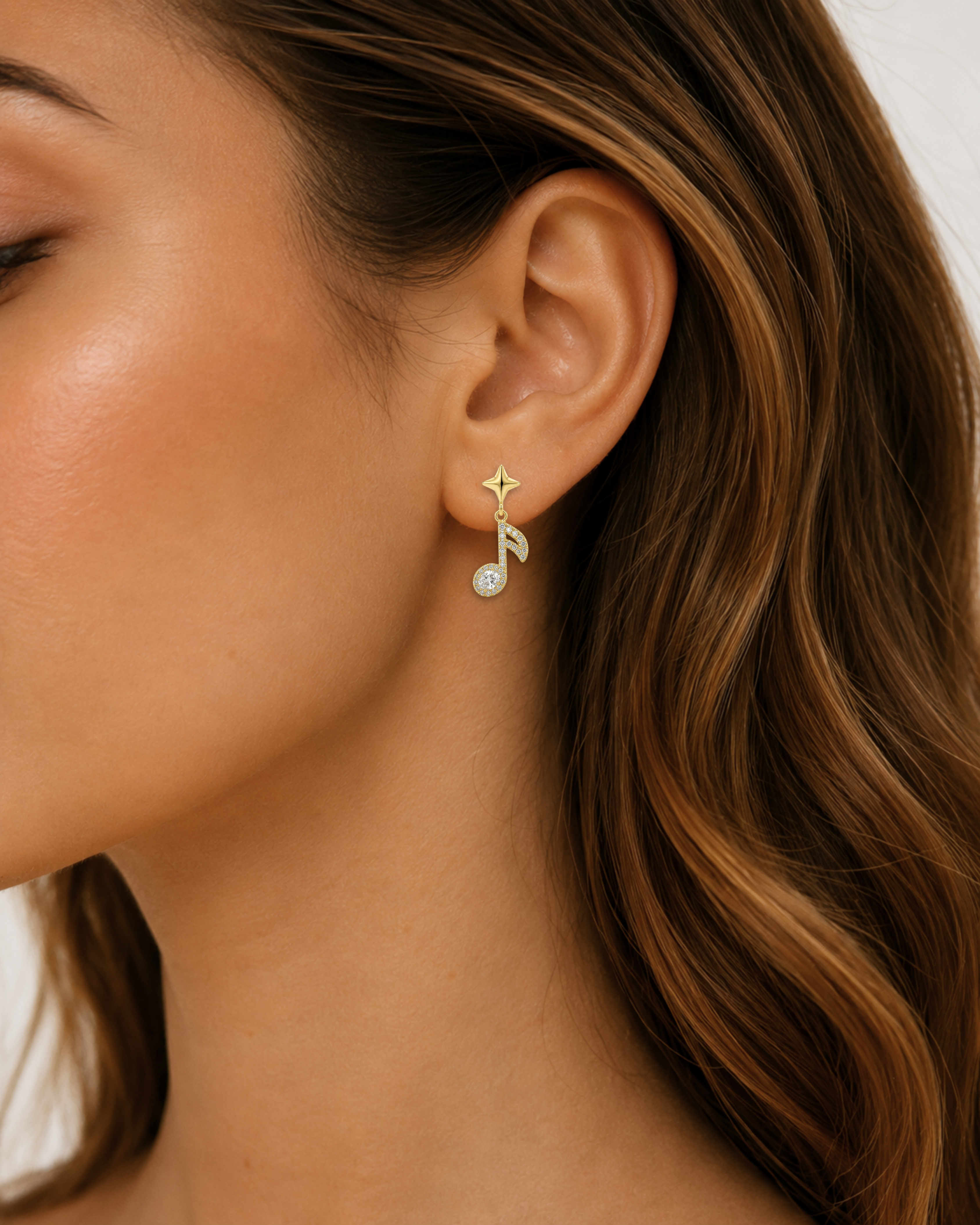 Melodia Note Earrings
