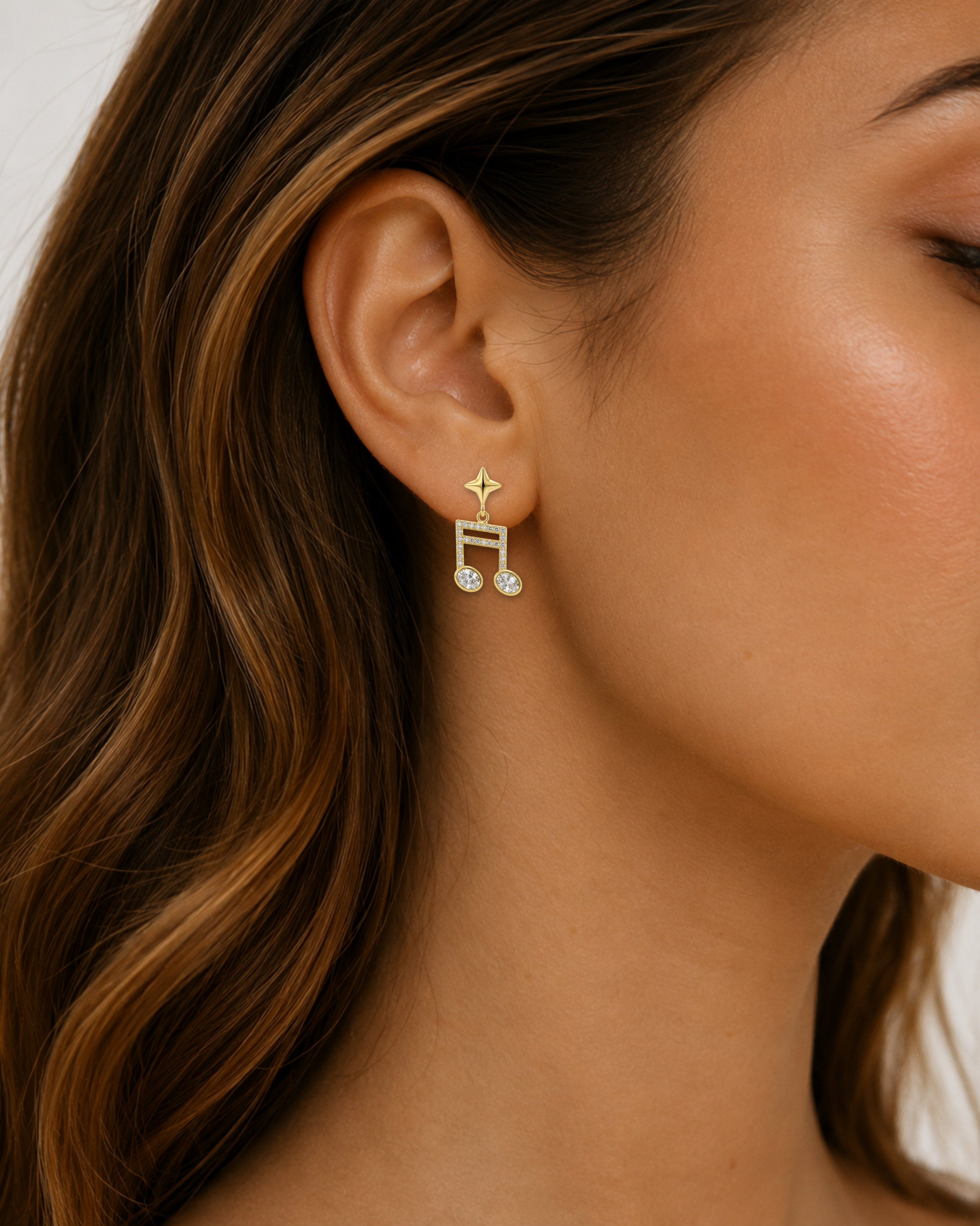 Melodia Note Earrings