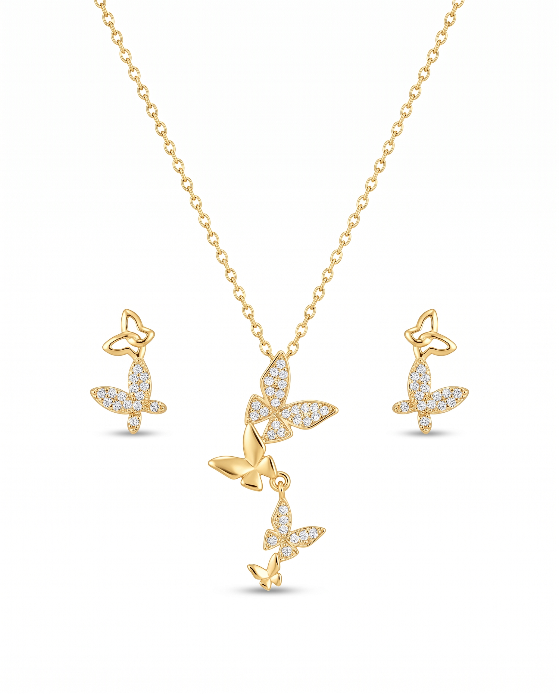 Morpho Grace Necklace & Earrings Set