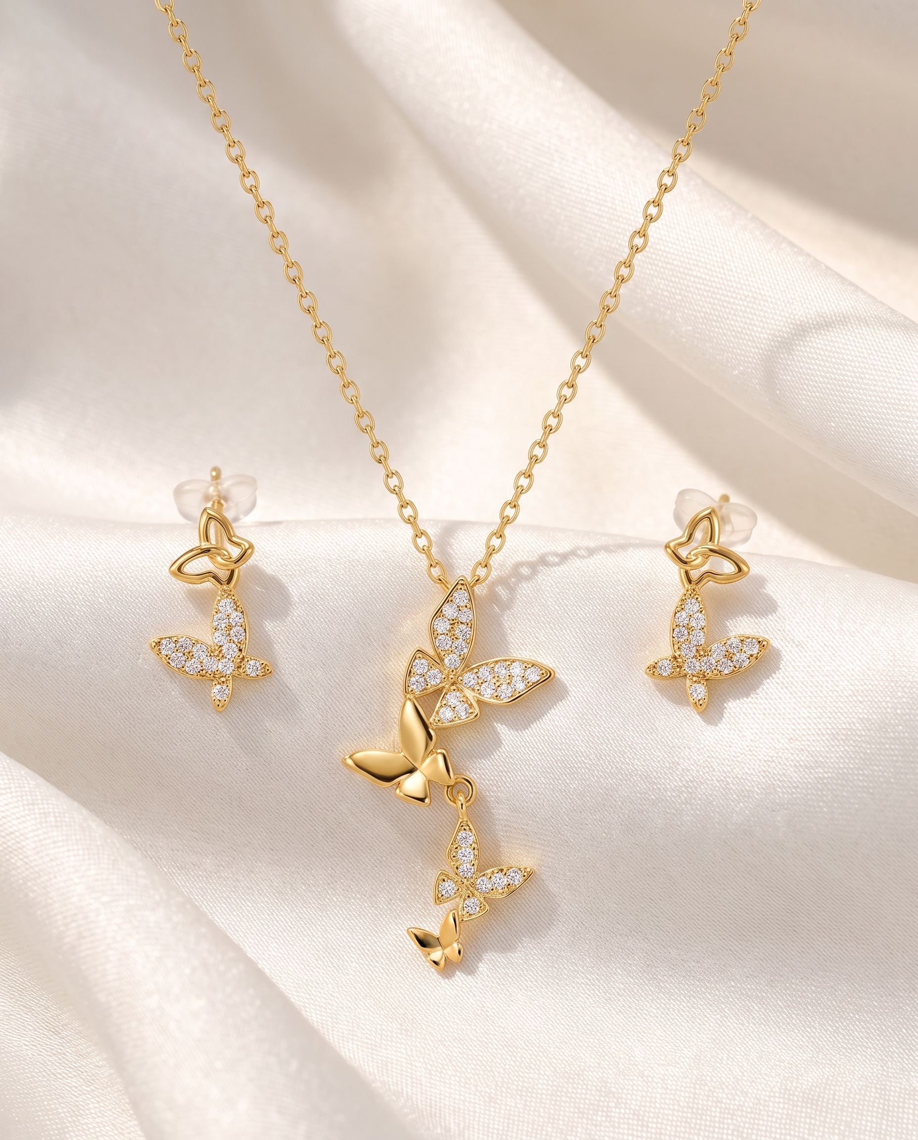 Morpho Grace Necklace & Earrings Set