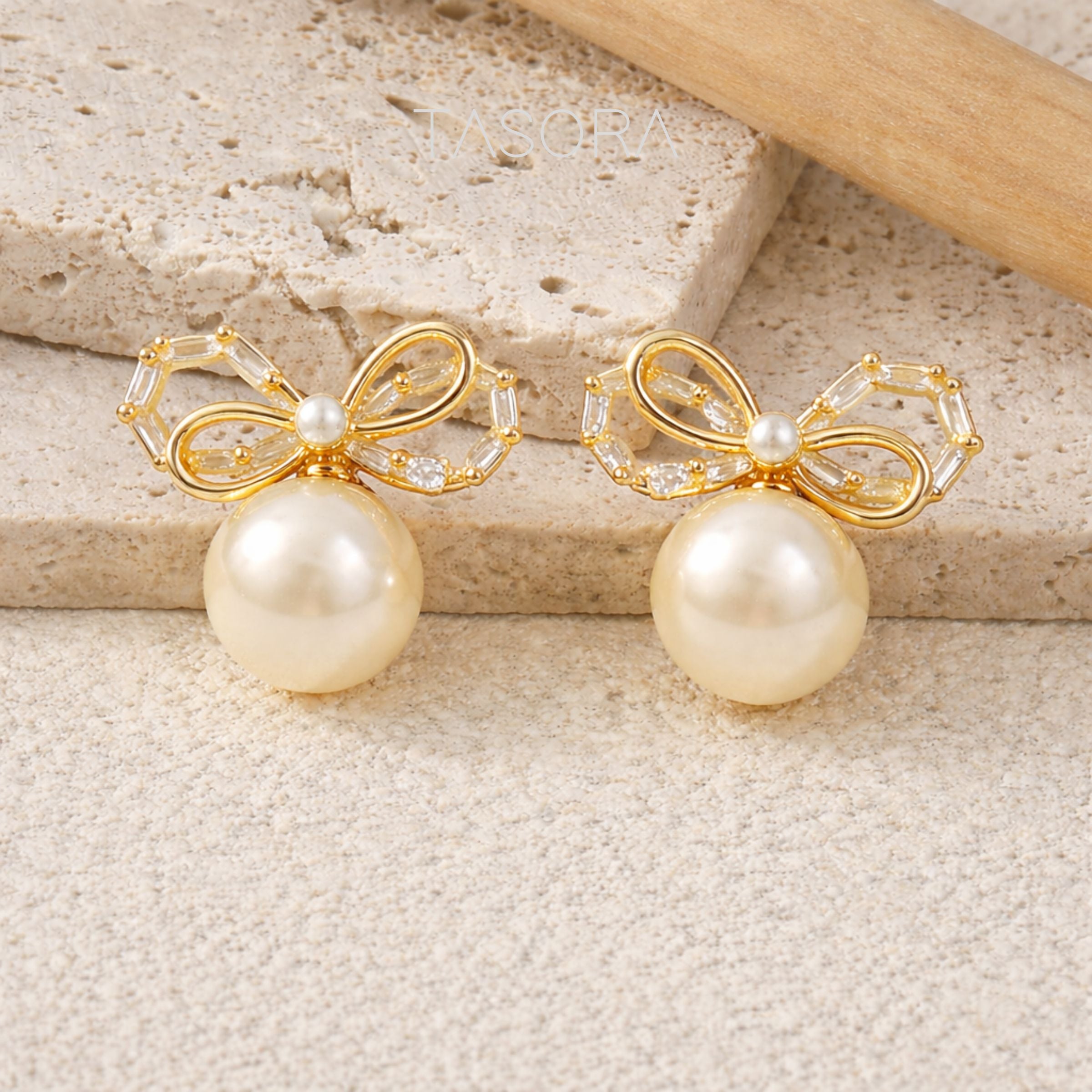 Noeud Pearl Earrings